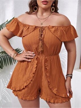 SHEIN Rust Orange Romper